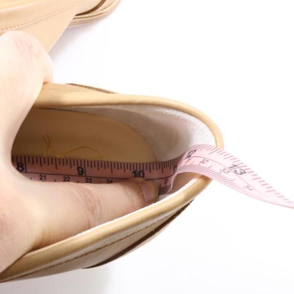 Lock Me Moc Flat Calf Tan Nude Leather classic turnlock loafers D570 - Picture 12 of 12